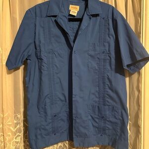 Men's Blue Short Sleeve Shirt